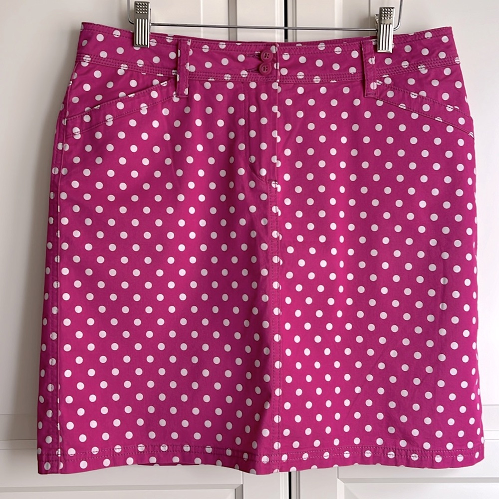 Denver Hayes Pink Polka Dot Mini Skirt